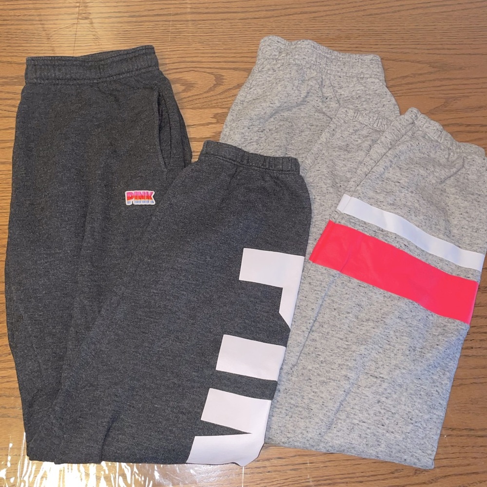 Set of 2 PINK Gray Sweatpants Size XS & S Joggers